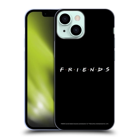 Head Case Designs Officially Licensed Friends TV Show Logos Black Soft Gel Case Compatible with Apple iPhone 13 Mini