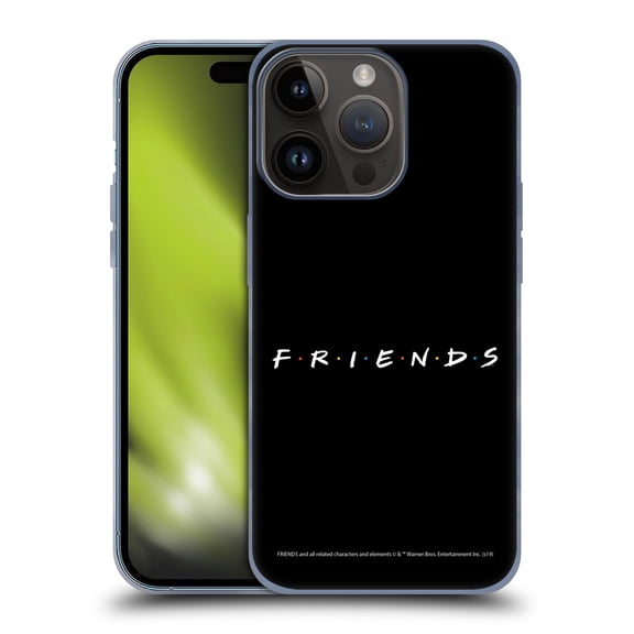 Head Case Designs Officially Licensed Friends TV Show Logos Black Soft Gel Case Compatible with Apple iPhone 15 Pro