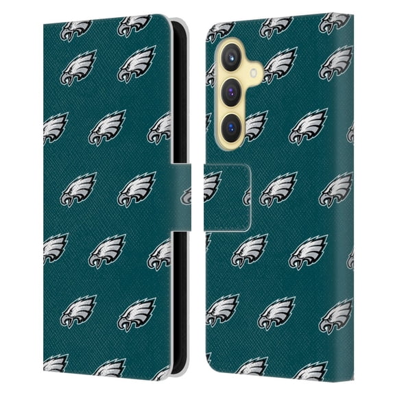 Head Case Designs NFL Philadelphia Eagles Artwork Patterns Leather Book Wallet Case Cover For Samsung Galaxy S24 5G