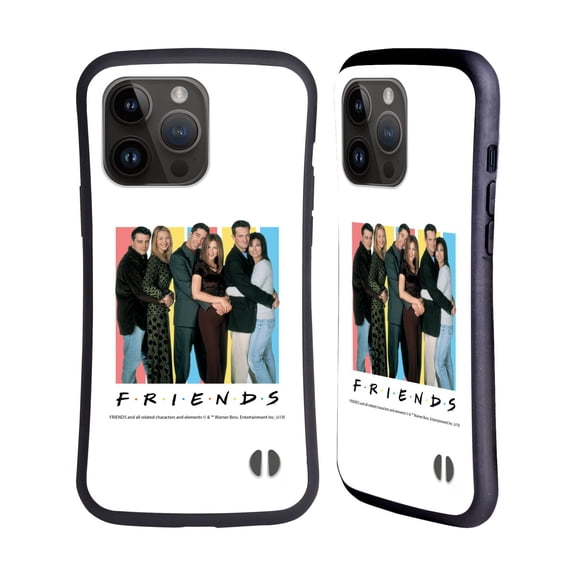 Head Case Designs Officially Licensed Friends TV Show Logos Cast Hybrid Case Compatible with Apple iPhone 15 Pro Max