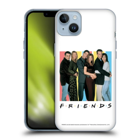 Head Case Designs Officially Licensed Friends TV Show Logos Cast Soft Gel Case Compatible with Apple iPhone 14 Plus