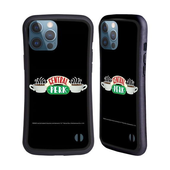 Head Case Designs Officially Licensed Friends TV Show Logos Central Perk Hybrid Case Compatible with Apple iPhone 13 Pro Max