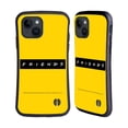 thumbnail image 1 of Head Case Designs Officially Licensed Friends TV Show Logos Pattern Hybrid Case Compatible with Apple iPhone 15, 1 of 7