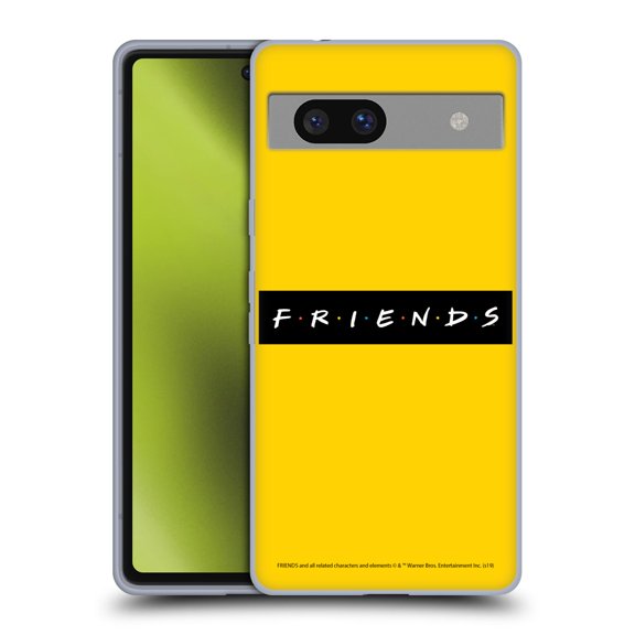 Head Case Designs Officially Licensed Friends TV Show Logos Pattern Soft Gel Case Compatible with Google Pixel 7a