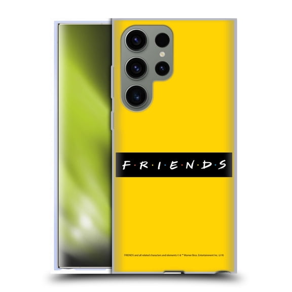 Head Case Designs Officially Licensed Friends TV Show Logos Pattern Soft Gel Case Compatible with Samsung Galaxy S23 Ultra 5G