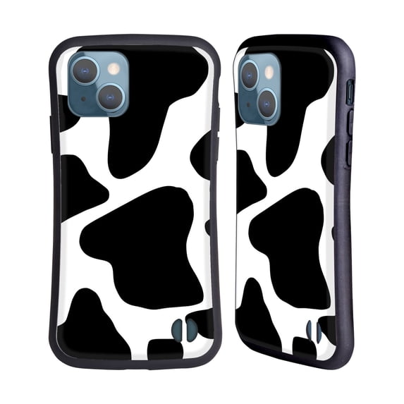 Head Case Designs Officially Licensed Grace Illustration Animal Prints Cow Hybrid Case Compatible with Apple iPhone 13