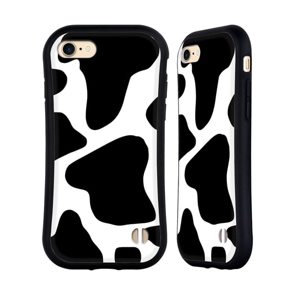 Head Case Designs Officially Licensed Grace Illustration Animal Prints Cow Hybrid Case Compatible with Apple iPhone 7 / 8 / SE 2020 & 2022