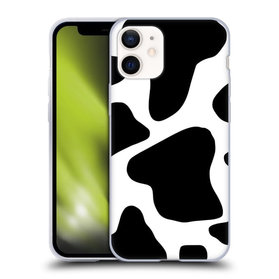 Head Case Designs Officially Licensed Grace Illustration Animal Prints Cow Soft Gel Case Compatible with Apple iPhone 12 Mini