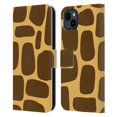 thumbnail image 1 of Head Case Designs Officially Licensed Grace Illustration Animal Prints Giraffe Leather Book Wallet Case Cover Compatible with Apple iPhone 15 Plus, 1 of 6