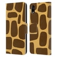 thumbnail image 1 of Head Case Designs Officially Licensed Grace Illustration Animal Prints Giraffe Leather Book Wallet Case Cover Compatible with Apple iPhone XR, 1 of 6