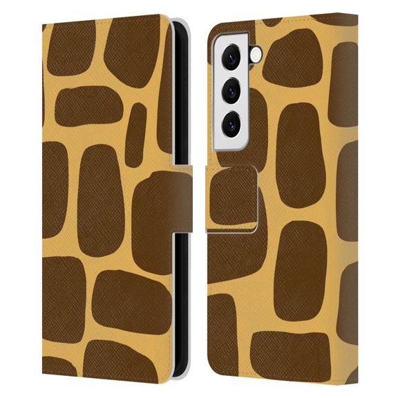 Head Case Designs Officially Licensed Grace Illustration Animal Prints Giraffe Leather Book Wallet Case Cover Compatible with Samsung Galaxy S22 5G
