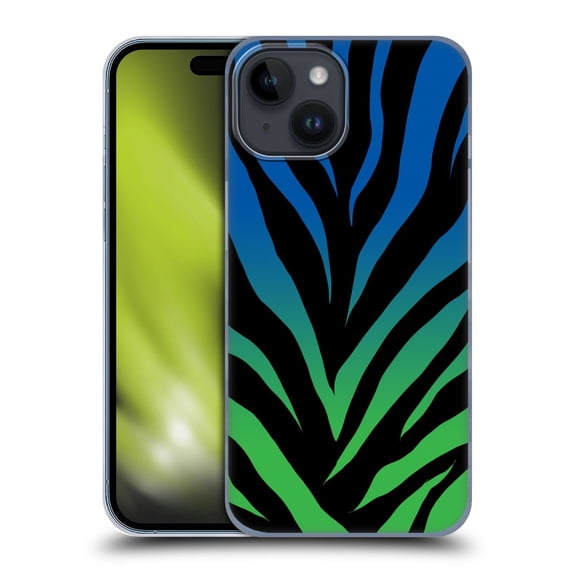 Head Case Designs Officially Licensed Grace Illustration Animal Prints Ombré Zebra Hard Back Case Compatible with Apple iPhone 15