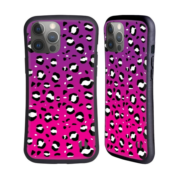 Head Case Designs Officially Licensed Grace Illustration Animal Prints Pink Leopard Hybrid Case Compatible with Apple iPhone 14 Pro Max