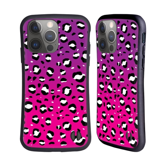 Head Case Designs Officially Licensed Grace Illustration Animal Prints Pink Leopard Hybrid Case Compatible with Apple iPhone 14 Pro