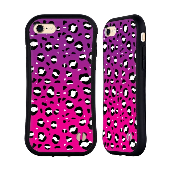 Head Case Designs Officially Licensed Grace Illustration Animal Prints Pink Leopard Hybrid Case Compatible with Apple iPhone 7 / 8 / SE 2020 & 2022