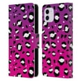 thumbnail image 1 of Head Case Designs Officially Licensed Grace Illustration Animal Prints Pink Leopard Leather Book Wallet Case Cover Compatible with Apple iPhone 11, 1 of 6