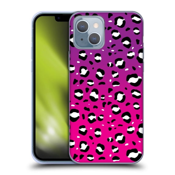 Head Case Designs Officially Licensed Grace Illustration Animal Prints Pink Leopard Soft Gel Case Compatible with Apple iPhone 14
