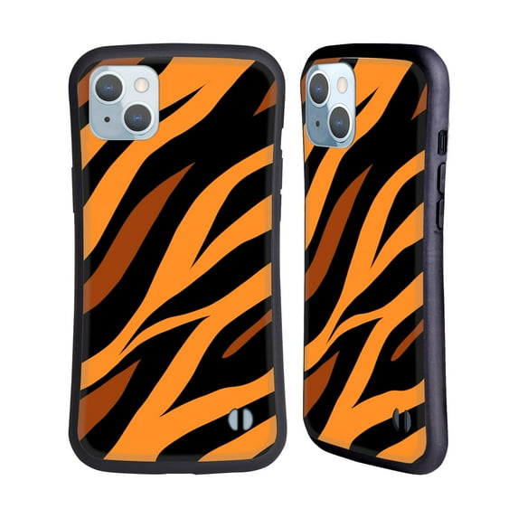 Head Case Designs Officially Licensed Grace Illustration Animal Prints Tiger Hybrid Case Compatible with Apple iPhone 14 Plus