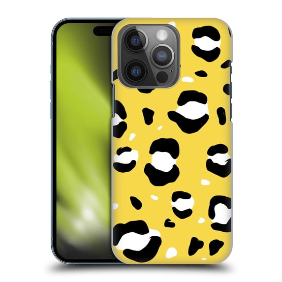 Head Case Designs Officially Licensed Grace Illustration Animal Prints Yellow Leopard Hard Back Case Compatible with Apple iPhone 14 Pro