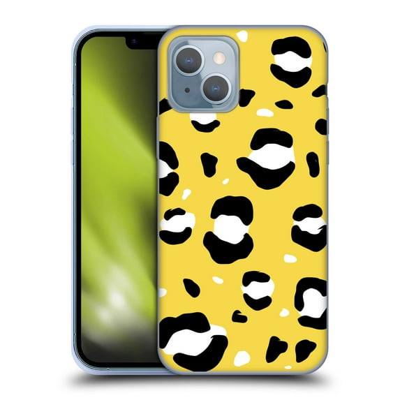 Head Case Designs Officially Licensed Grace Illustration Animal Prints Yellow Leopard Soft Gel Case Compatible with Apple iPhone 14