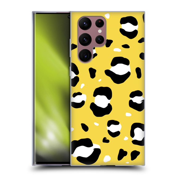 Head Case Designs Officially Licensed Grace Illustration Animal Prints Yellow Leopard Soft Gel Case Compatible with Samsung Galaxy S22 Ultra 5G