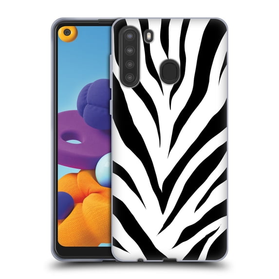 Head Case Designs Officially Licensed Grace Illustration Animal Prints Zebra Soft Gel Case Compatible with Samsung Galaxy A21 (2020)
