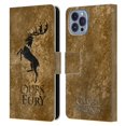 thumbnail image 1 of Head Case Designs Officially Licensed HBO Game of Thrones Dark Distressed Look Sigils Baratheon Leather Book Wallet Case Cover Compatible with Apple iPhone 14, 1 of 6