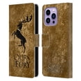 thumbnail image 1 of Head Case Designs Officially Licensed HBO Game of Thrones Dark Distressed Look Sigils Baratheon Leather Book Wallet Case Cover Compatible with Apple iPhone 14 Pro Max, 1 of 6