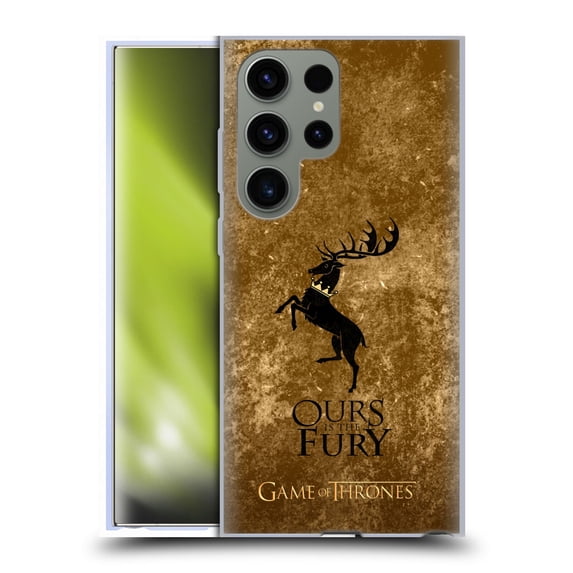 Head Case Designs Officially Licensed HBO Game of Thrones Dark Distressed Look Sigils Baratheon Soft Gel Case Compatible with Samsung Galaxy S23 Ultra 5G