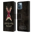 thumbnail image 1 of Head Case Designs Officially Licensed HBO Game of Thrones Dark Distressed Look Sigils Bolton Leather Book Wallet Case Compatible with Apple iPhone 12 / iPhone 12 Pro, 1 of 6