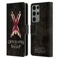 thumbnail image 1 of Head Case Designs Officially Licensed HBO Game of Thrones Dark Distressed Look Sigils Bolton Leather Book Wallet Case Cover Compatible with Samsung Galaxy S23 Ultra 5G, 1 of 6