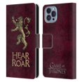 thumbnail image 1 of Head Case Designs Officially Licensed HBO Game of Thrones Dark Distressed Look Sigils Lannister Leather Book Wallet Case Cover Compatible with Apple iPhone 14, 1 of 6