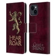 thumbnail image 1 of Head Case Designs Officially Licensed HBO Game of Thrones Dark Distressed Look Sigils Lannister Leather Book Wallet Case Cover Compatible with Apple iPhone 15, 1 of 6