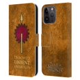 thumbnail image 1 of Head Case Designs Officially Licensed HBO Game of Thrones Dark Distressed Look Sigils Martell Leather Book Wallet Case Cover Compatible with Apple iPhone 15 Pro Max, 1 of 6