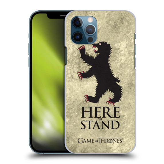 Head Case Designs Officially Licensed HBO Game of Thrones Dark Distressed Look Sigils Mormont Hard Back Case Compatible with Apple iPhone 12 / iPhone 12 Pro