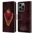 thumbnail image 1 of Head Case Designs Officially Licensed HBO Game of Thrones Dark Distressed Look Sigils Stannis Leather Book Wallet Case Cover Compatible with Apple iPhone 14 Pro, 1 of 6