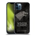 thumbnail image 1 of Head Case Designs Officially Licensed HBO Game of Thrones Dark Distressed Look Sigils Stark Hard Back Case Compatible with Apple iPhone 12 / iPhone 12 Pro, 1 of 7
