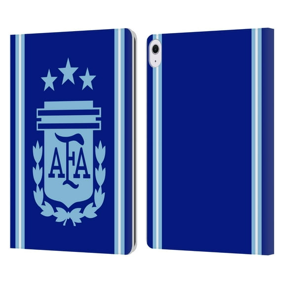 Head Case Designs Officially Licensed Argentina National Football Team 2024/25 Crest Kit Away Leather Wallet Case Compatible with Apple iPad Air 13 2024/2025
