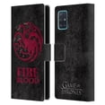 thumbnail image 1 of Head Case Designs Officially Licensed HBO Game of Thrones Dark Distressed Look Sigils Targaryen Leather Book Wallet Case Cover Compatible with Samsung Galaxy A51 (2019), 1 of 6