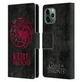 thumbnail image 1 of Head Case Designs Officially Licensed HBO Game of Thrones Dark Distressed Look Sigils Targaryen Leather Book Wallet Case Cover Compatible with Apple iPhone 11 Pro, 1 of 6