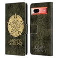 thumbnail image 1 of Head Case Designs Officially Licensed HBO Game of Thrones Dark Distressed Look Sigils Tyrell Leather Book Wallet Case Cover Compatible with Google Pixel 7a, 1 of 6