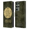thumbnail image 1 of Head Case Designs Officially Licensed HBO Game of Thrones Dark Distressed Look Sigils Tyrell Leather Book Wallet Case Cover Compatible with Samsung Galaxy S23 Ultra 5G, 1 of 6