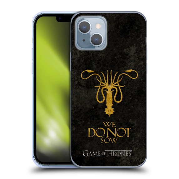 Head Case Designs Officially Licensed HBO Game of Thrones Dark Distressed Look Sigils Greyjoy Soft Gel Case Compatible with Apple iPhone 14