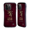 thumbnail image 1 of Head Case Designs Officially Licensed HBO Game of Thrones Dark Distressed Look Sigils Lannister Hybrid Case Compatible with Apple iPhone 15 Pro, 1 of 7