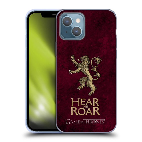 Head Case Designs Officially Licensed HBO Game of Thrones Dark Distressed Look Sigils Lannister Soft Gel Case Compatible with Apple iPhone 13