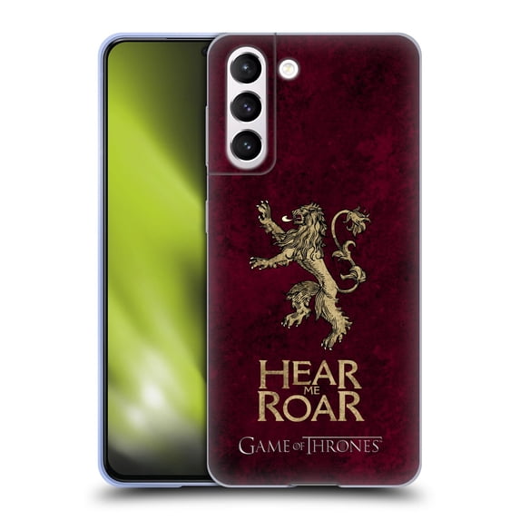 Head Case Designs Officially Licensed HBO Game of Thrones Dark Distressed Look Sigils Lannister Soft Gel Case Compatible with Samsung Galaxy S21 5G