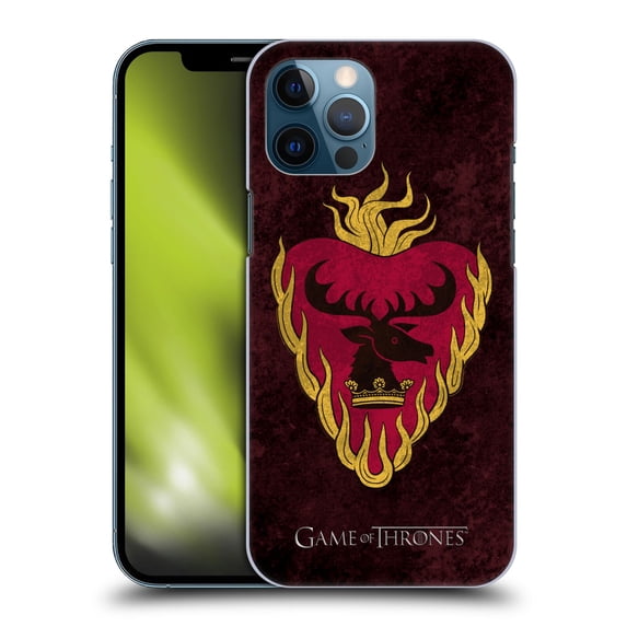 Head Case Designs Officially Licensed HBO Game of Thrones Dark Distressed Look Sigils Stannis Hard Back Case Compatible with Apple iPhone 12 Pro Max