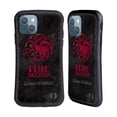 thumbnail image 1 of Head Case Designs Officially Licensed HBO Game of Thrones Dark Distressed Look Sigils Targaryen Hybrid Case Compatible with Apple iPhone 13, 1 of 7