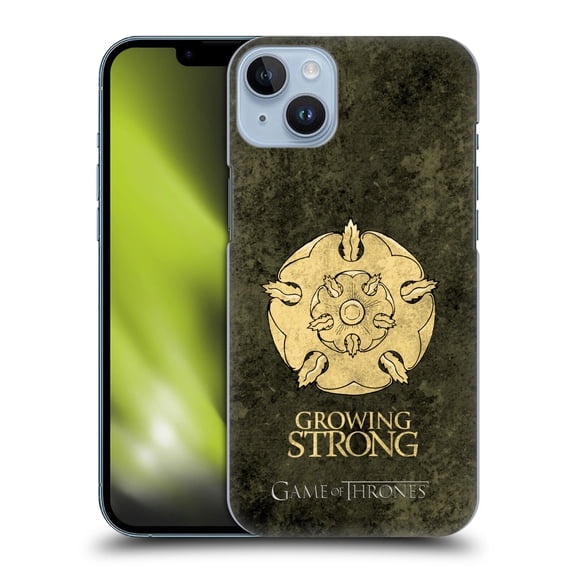 Head Case Designs Officially Licensed HBO Game of Thrones Dark Distressed Look Sigils Tyrell Hard Back Case Compatible with Apple iPhone 14 Plus