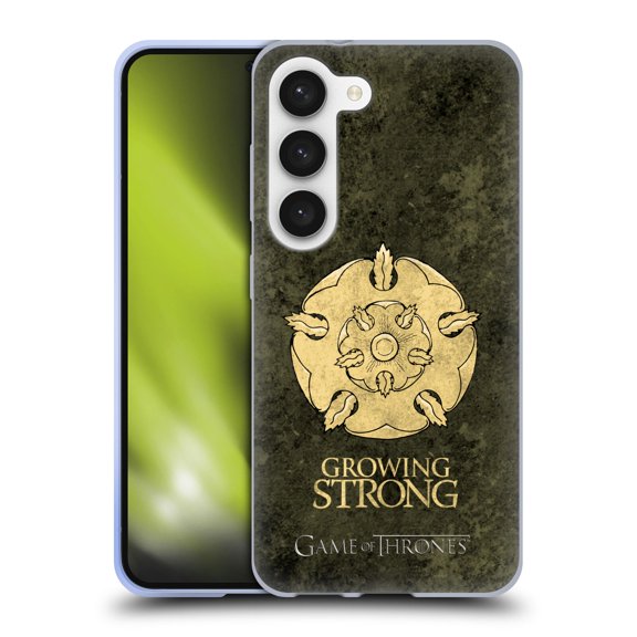 Head Case Designs Officially Licensed HBO Game of Thrones Dark Distressed Look Sigils Tyrell Soft Gel Case Compatible with Samsung Galaxy S23 5G